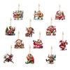 Fun Seasonal Window Display Decor 12Pcs Funny Old Women Christmas Tree Ornaments, 2D Flat Acrylic Cartoon Grandma Durable Hanging Ornaments