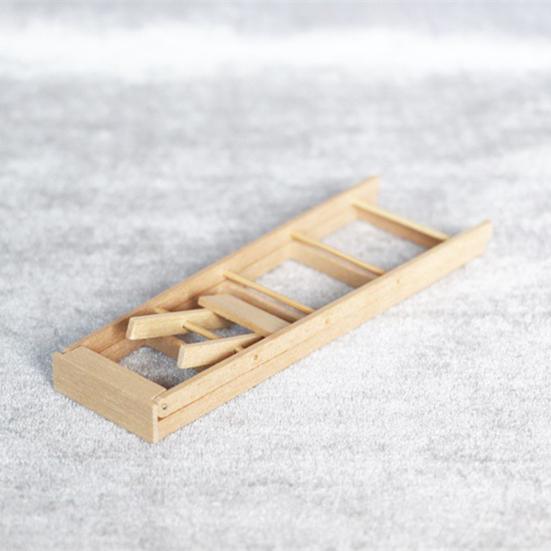 Ladder Sturdy Mini Size Wood 1:12 Miniature Dollhouse Ladder for Home