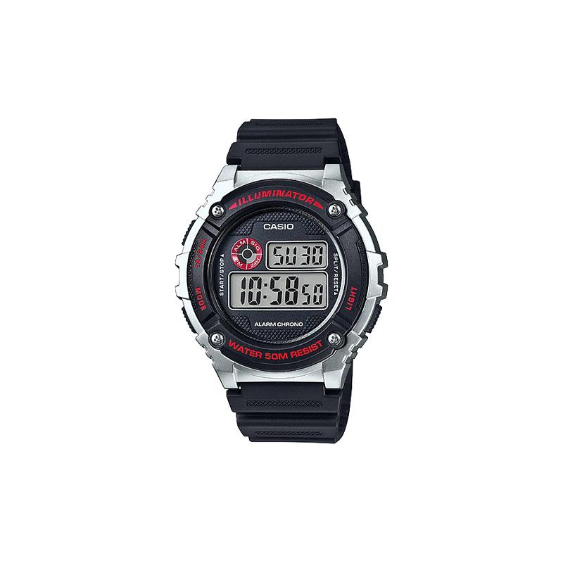 

Casio YOUTH Series-Disc Digital Display Multi-Function Sports 50 Meters Waterproof LED Backlight Quartz Movement Resin Strap Japanese and W-216H-1CVDF чорний