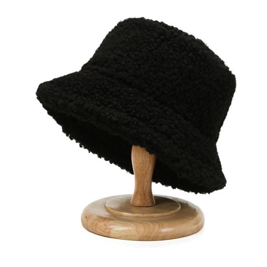 Bucket Hat Solid Color All Match Autumn Winter Lightweight Dome Hat for Outdoor