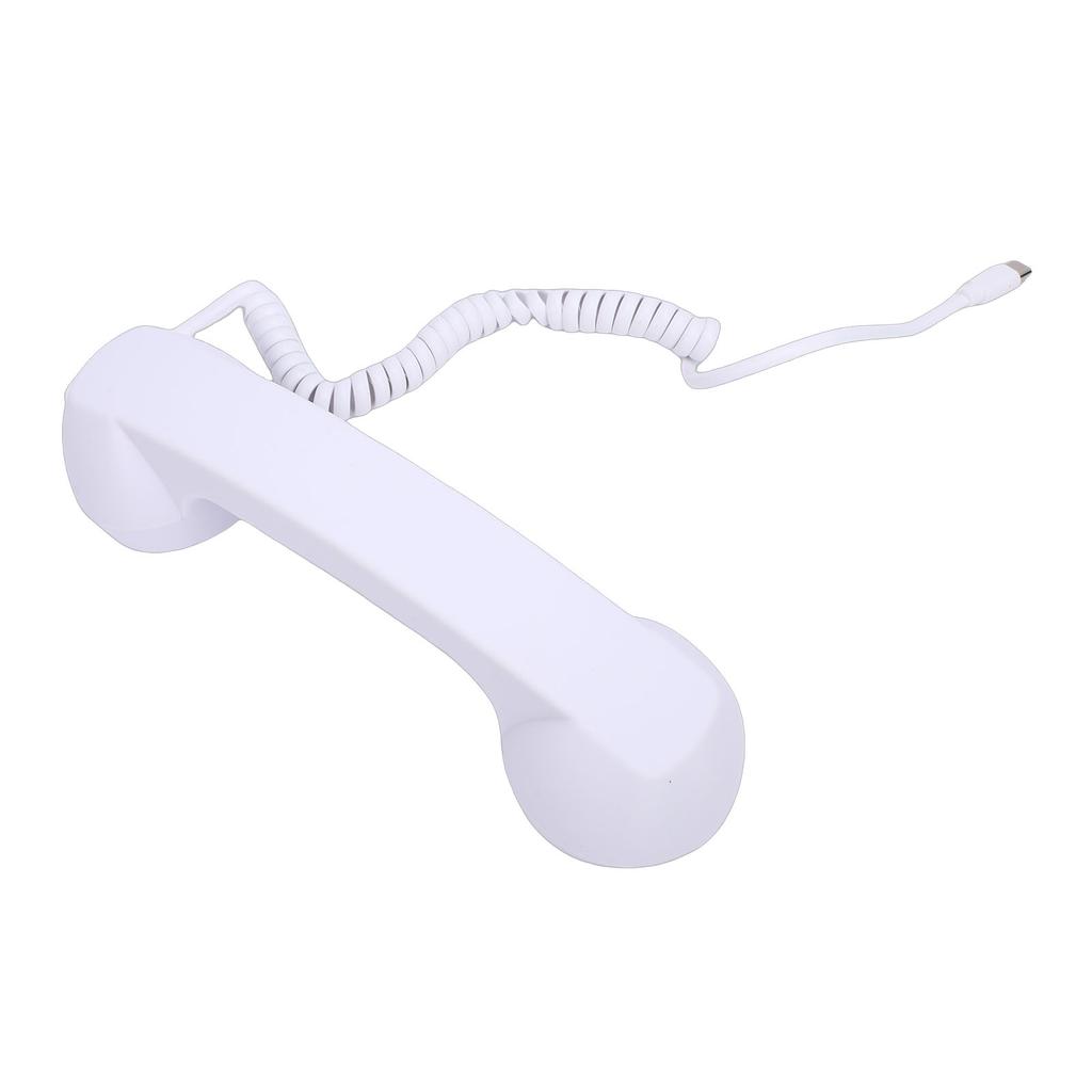 Retro Phone Handset Type C Wired Telephone Handset Handheld Receiver with Mic and Speaker for Conference Call