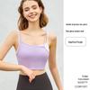 Women's Textured Color Block Fake Two-Piece Yoga Sports Bra Vest
