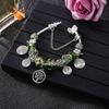 Good Fortune Armbånd Glasert Tree of Life Grønn Faux Crystal Vintage DIY Multi Charm Etnisk stil Pastoral Bangle for Shopping Arbeidsfest Dating