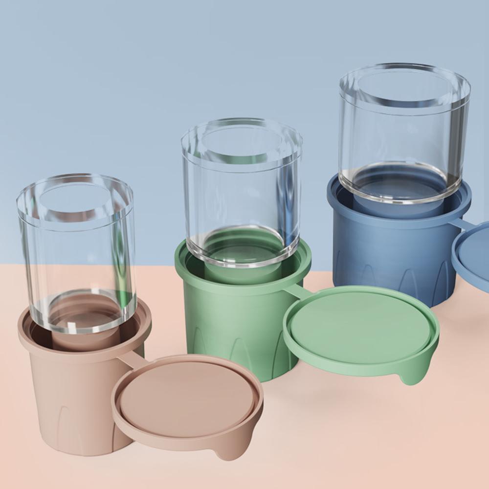 Stackable Ice Cube Tray with Lid & Bin, Ice Cube Maker for Stanley Cup, Travel Mug, Coffee, Whiskey, Cocktails and Homemade