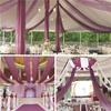White Wedding Dress Ceiling Drapes Roof Canopy Decor Draping Fabric Chiffon Curtain for Wedding Ceremony Stage Hotel Decoration