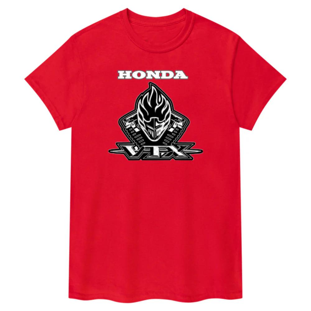 

Honda Mens and Womens Tshirt Summer New Cotton Tee Honda VTX Logo Shortsleeved Spring Autumn Y2k Motorcycle Cycling Top M