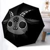 1pc Baphomet GoatAutomatic Folding Umbrella, Portable Collapsible Design, Casual Outdoor Accessory, for All Seasons 024