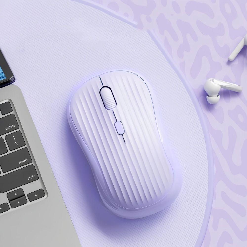 

Type-C Wireless Mute Mouse Sensitive Rechargeable Computer Mouse Computer Peripherals рожевий