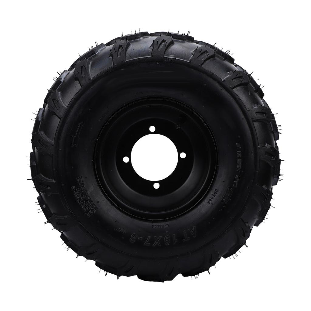 19x7 8 Wheel Rim Tire Assembly 4 Hole Robust Ply Structure ATV UTV Tire for Go Kart