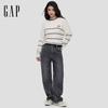 Gap Women's Logo Heart Striped Knit Sweater