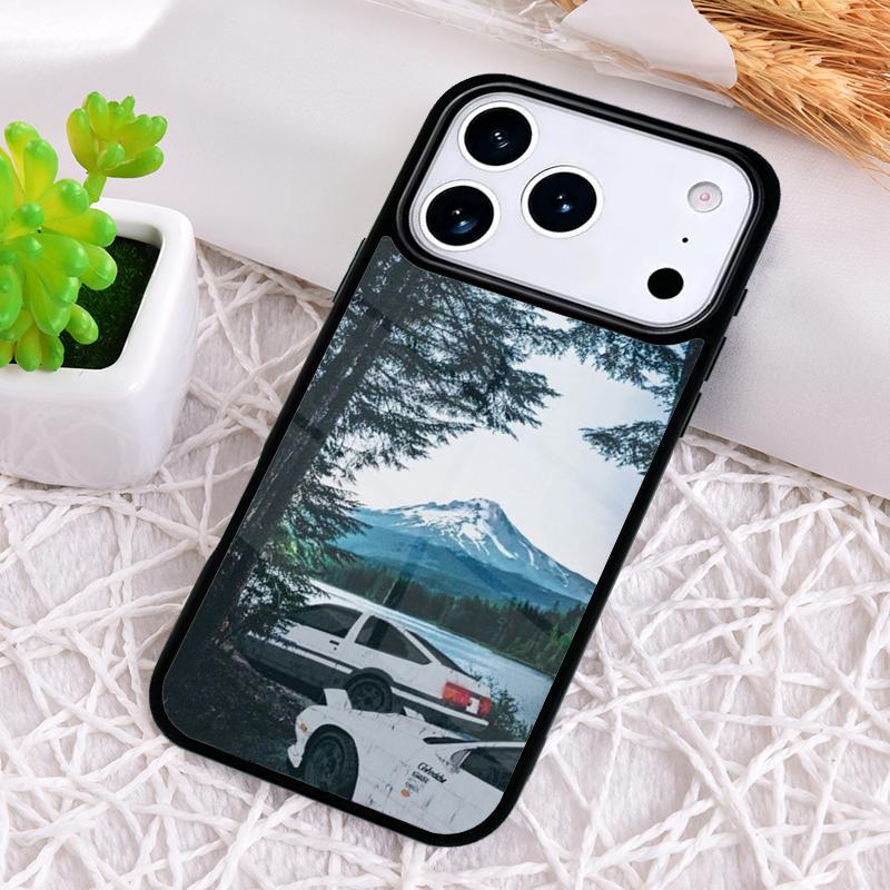 Initial D Drift soft Phone Case for iPhone 17 Air 16 15 11 12 14 13 Pro Max Shockproof Cover