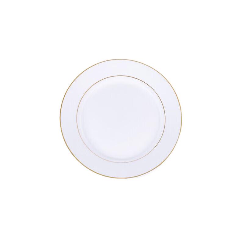 Huihuang European Gold Rim Ceramic Dinner Plate