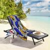 1pc Abstract Floral Pattern in Blue and Yellow 2D Printed Microfiber Beach Towel, quick dry super absorbent. Great for beach