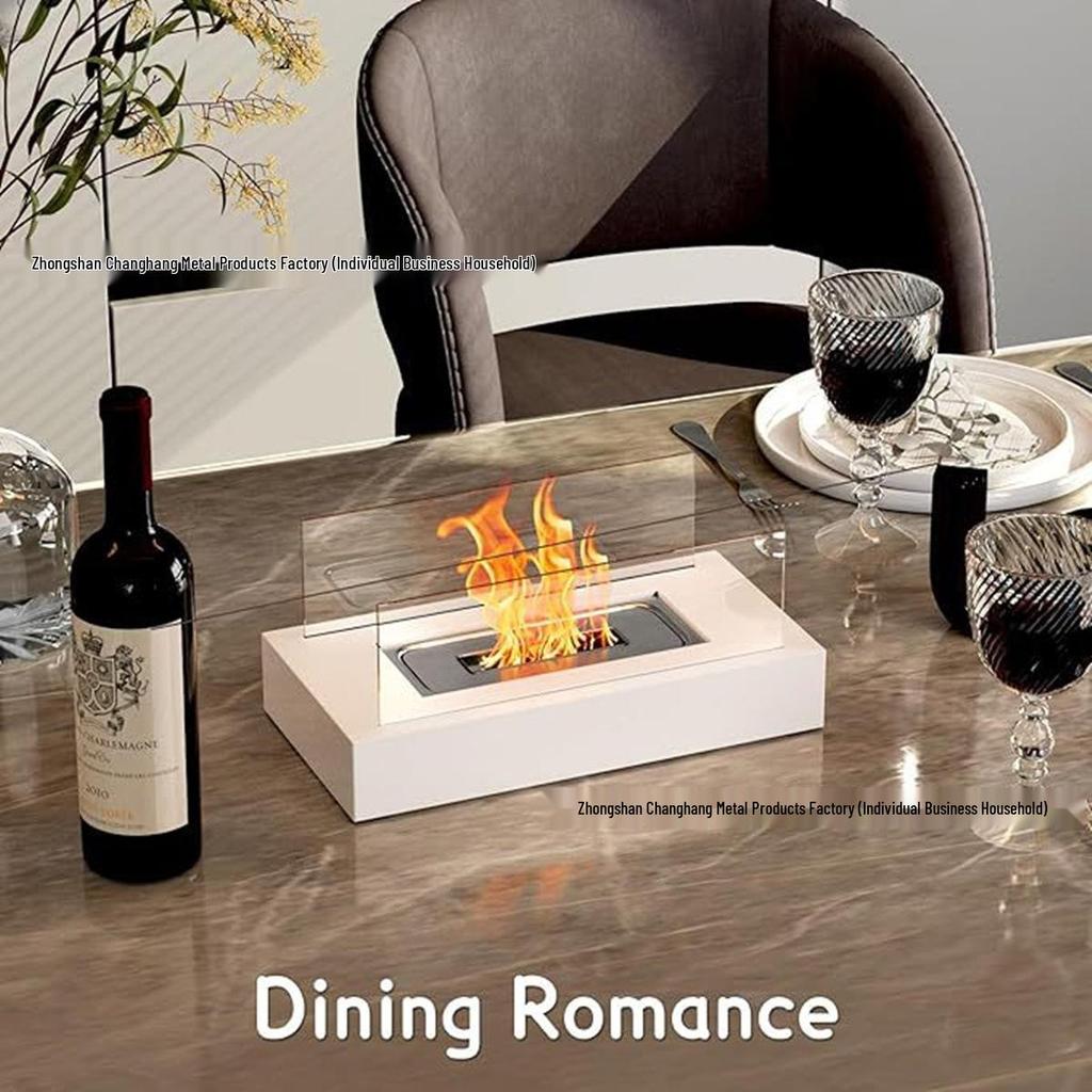 Portable Indoor/Outdoor Tabletop Fireplace: Small Decorative Real Fire Stove