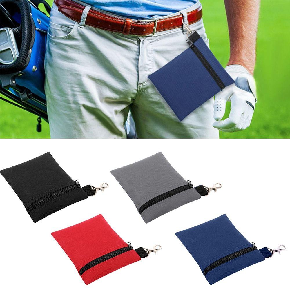 Nylon Golf Ball Bag Zipper Valuables Holder Waterproof Pocket Storage Bag Hiking