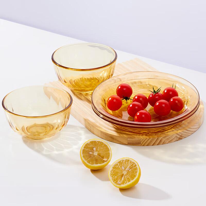 LocknLock Crystal Amber 4-Piece Tableware Set