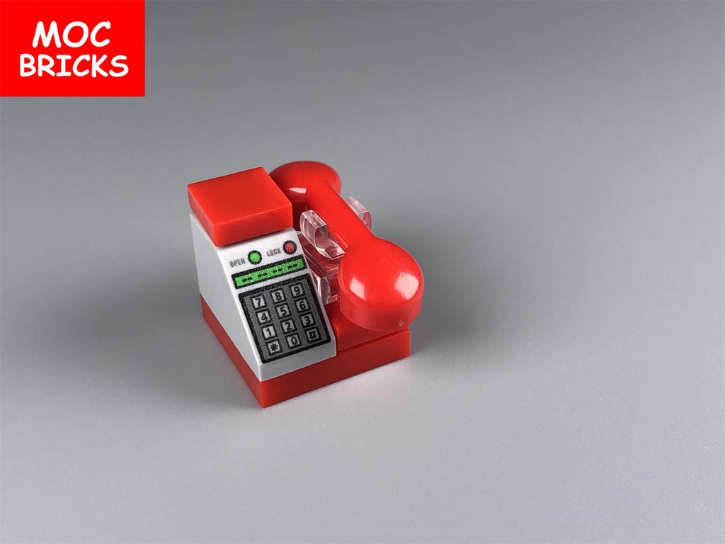 Ungiftige Moc Bausteine Horror Stadt Gold Silber Geldpistole Münzen Dollar Tasche Aktenkoffer 4cm Figur Polizei Zubehör Baustein Kinder Spielzeug