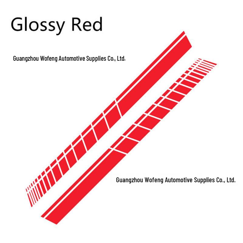 Car Side Skirt and Waistline Decal Stripes - D317
