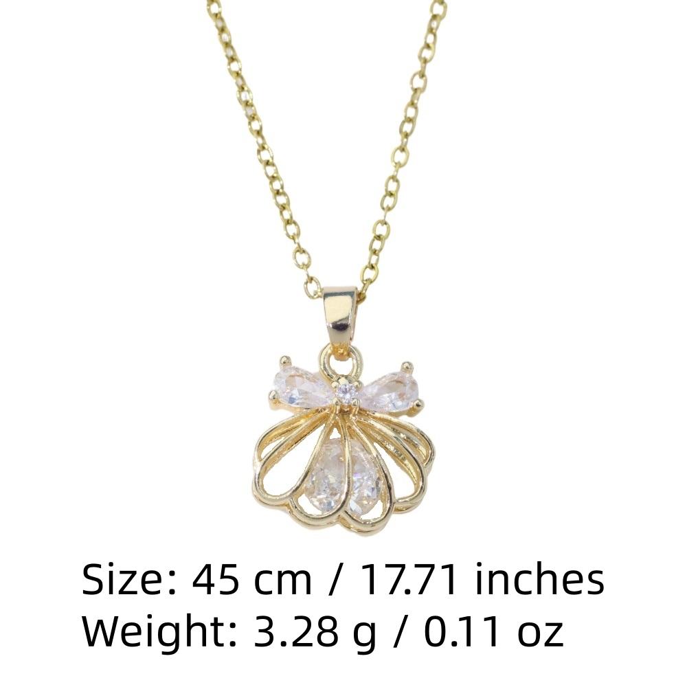 Simple Shell Shape Pendant Necklaces for Women Fashion Zirconia Necklace Wedding Party Jewelry Accessories