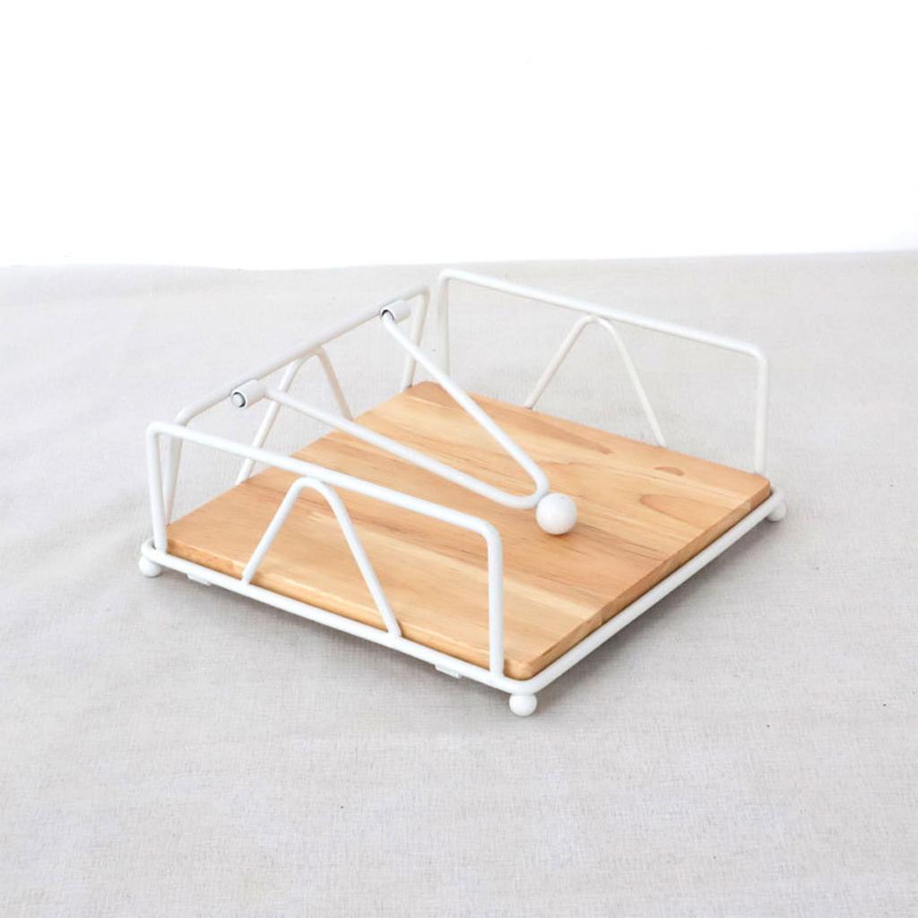Table Tissue Storage Holder Outdoor Use Countertop Metal Desktop Ornament Tabletop Tissue Dispenser for Home Restaurant