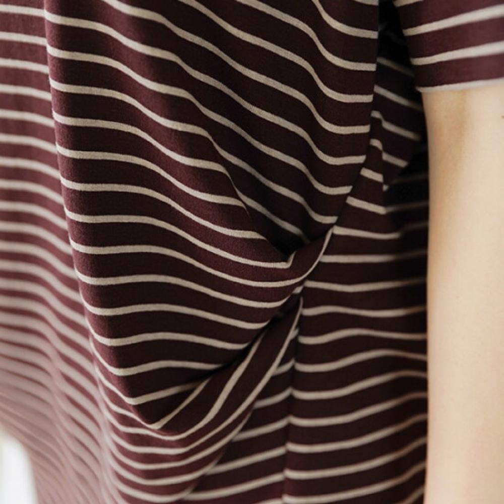 Dedra Hileopin Tuck STripe T shirT Tbf3118
