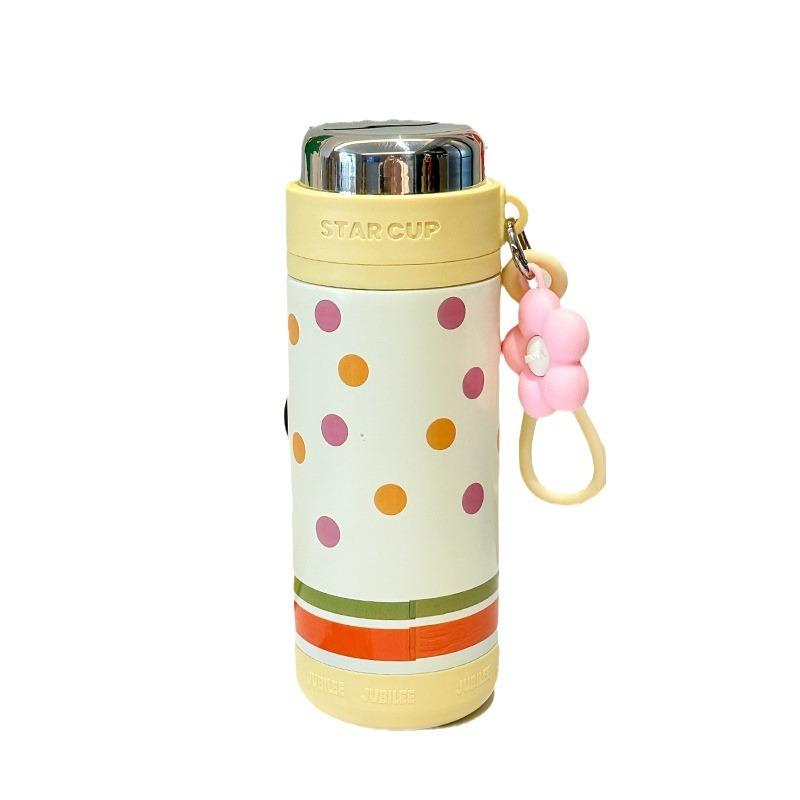 Cartoon Coffee Mug Steel Dopamine Thermos Cup Rope Cup Mug with Bear Stew Jar Jar Set for A Handy Birthday Gift Durable