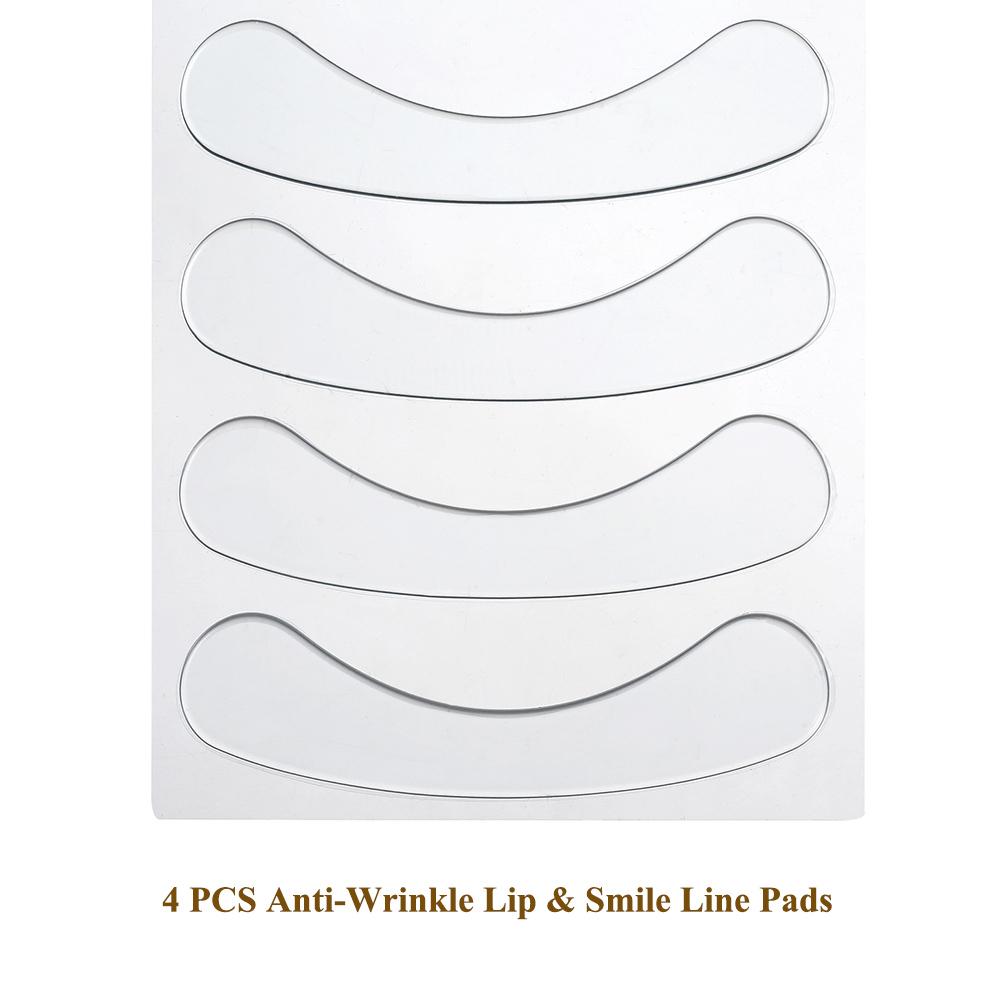 

4 шт. антивозрастной коллагеновый пластырь для лица против морщин на губах и линии улыбки, многоразовый силиконовый гель, предотвращает появление носогубных морщин