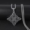 Titanium Steel Pendant Necklace Dripping Oil Black European and American Viking Necklace Celtic Triangle Boomerang