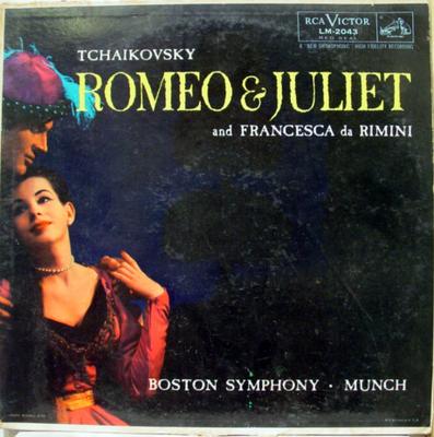 LP Record CHARLES MUNCH, BOSTON SYMPHONY ORCH - Tchaikovsky Romeo And Juliet / Fran LM2043 RCA VICTOR RED 1956 US Classical Used