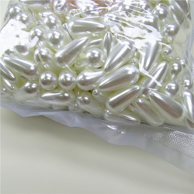 Korean Craft Iridescent Water Drop Faux Pearl DIY Jewelry Beads