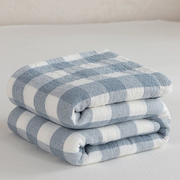 Cotton Terry Blanket for Summer, Single & Double Size, Suitable for Sofa Naps and Air-Conditioned Rooms