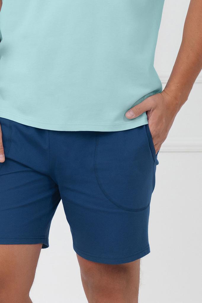 Piżama męska krótki rękaw, krótkie spodnie Devon XXXL