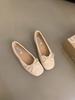 French Bow Round Head Ballet Shoes Fairy Shoes Flat Gentle Evening Shoes Summer New Women's Small Single Shoes