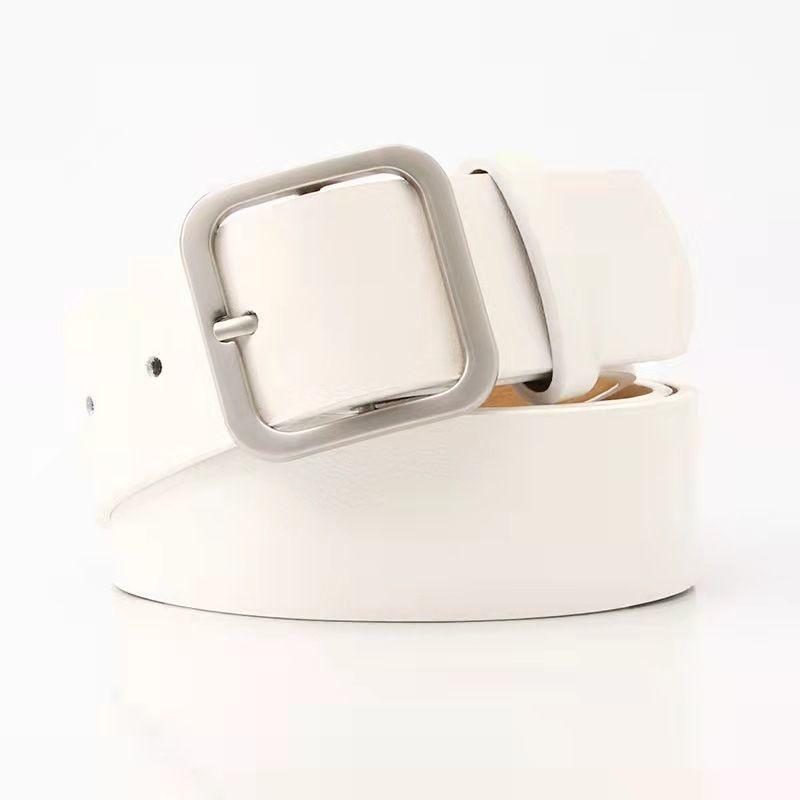 Square Retro Stylish Buckle Pu Leather Womens Belt In Multiple Fashionable Colors