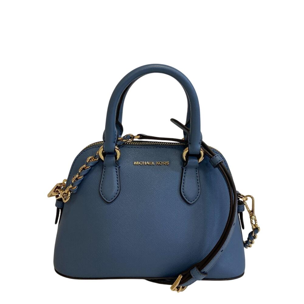 Michael Kors 2WAY hand leather Shoulder Bag blue leather Women Used
