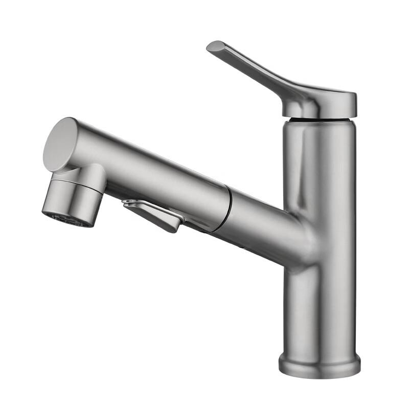 TLXT Brushed Pull-Out Basin Faucet