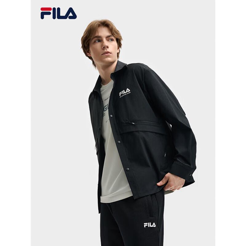 FILA Men s Casual Woven Long-Sleeve Shirt M