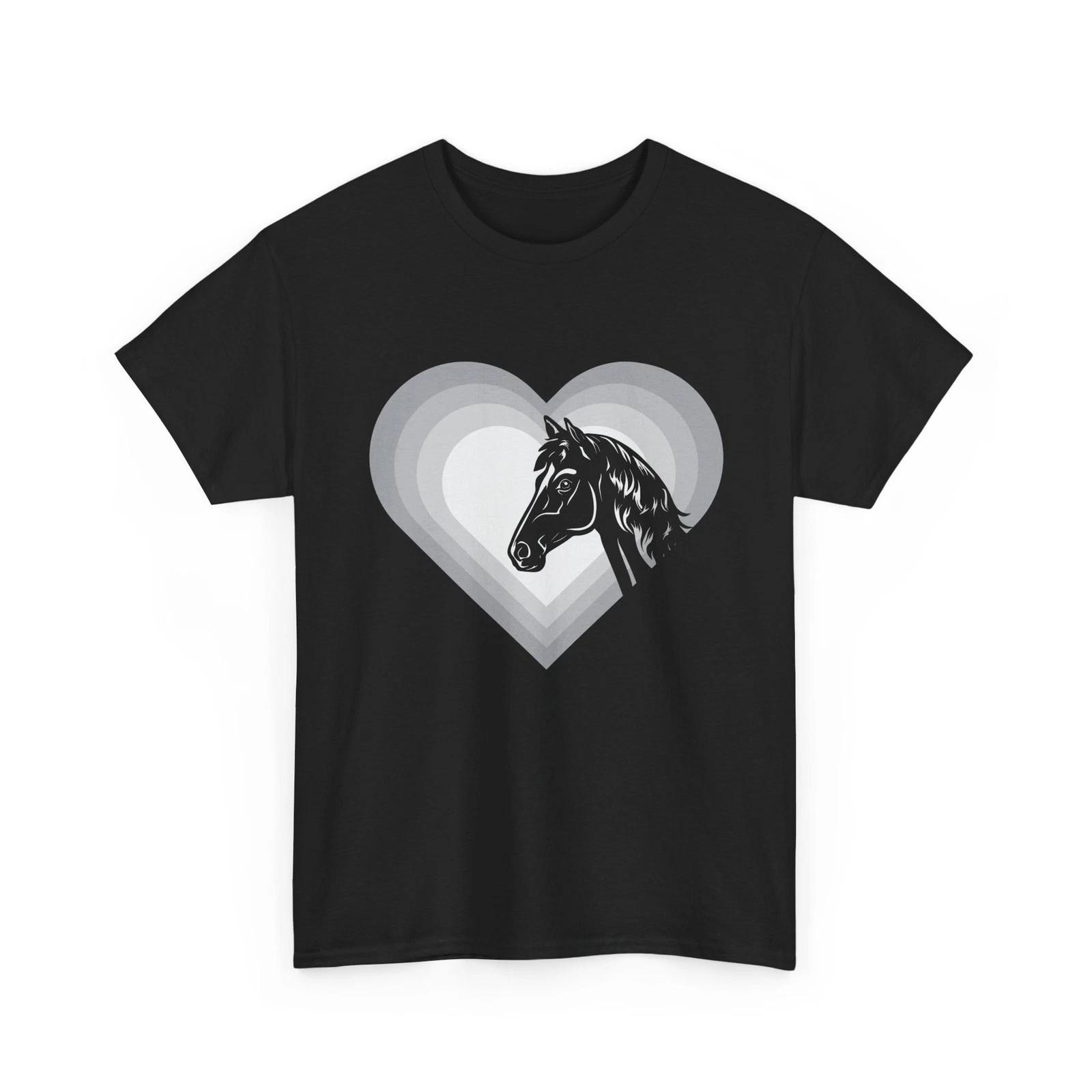 Horse HearT shirt, Horses Animals Lovers Horseback Riding Fans Women Men Shirt XL
