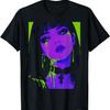 Cybergoth Cybercore Grunge Punk Goth Mädchen Alt Anime Manga T-Shirt(16)