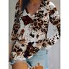 Aztec Print Long Sleeve T-shirt, Western Style V Neck Ethnic T-shirt, Women's Clothing
