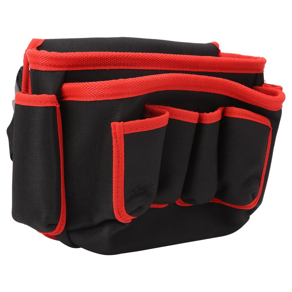 Multifunktionell Reparationsverktyg Midjeväska Utomhus Multi-Ficka Midjepåse Verktygsorganisatör(Röd kant )