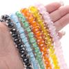 1pc [12x8mm] White Polka Dots Wheel Beads Transparent Flat Round Beads Transparent Glass Wheel Beads DIY Handmade Accessories