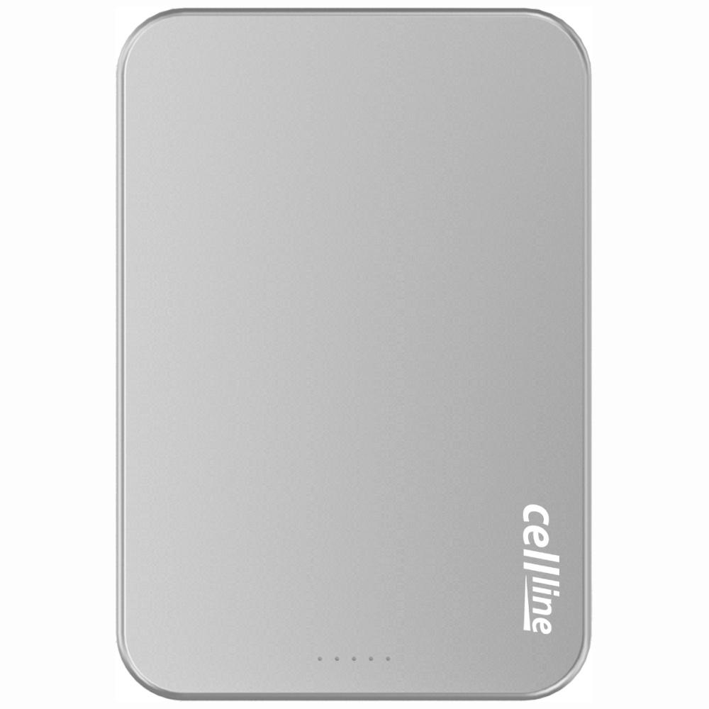 Mini Powerbank Cellline MagSafe 10000mAh Qi2 15W CL-MBP-03 Szary /grey Magnetic Wireless Mini Powerbank