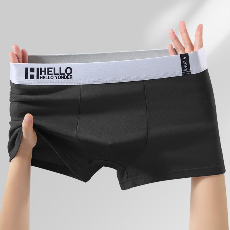Plus Size Men's Spring and Summer Pure Cotton Antibacterial and Breathable Youth Briefs