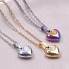 18k Gold-Plated Stainless Steel Heart Necklace - Elegant DIY Jewelry Accessory