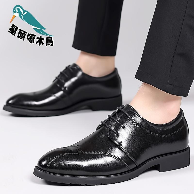 Herbst neue Herren Business Casual Lederschuhe weiche Sohle spitz Hochzeitsschuhe trendige Herrenschuhe