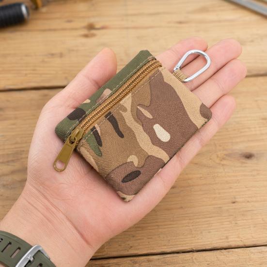 Tactical Keychain Pouch Zippered Coin Purse Military Mini Size Belt Gear EDC Pocket