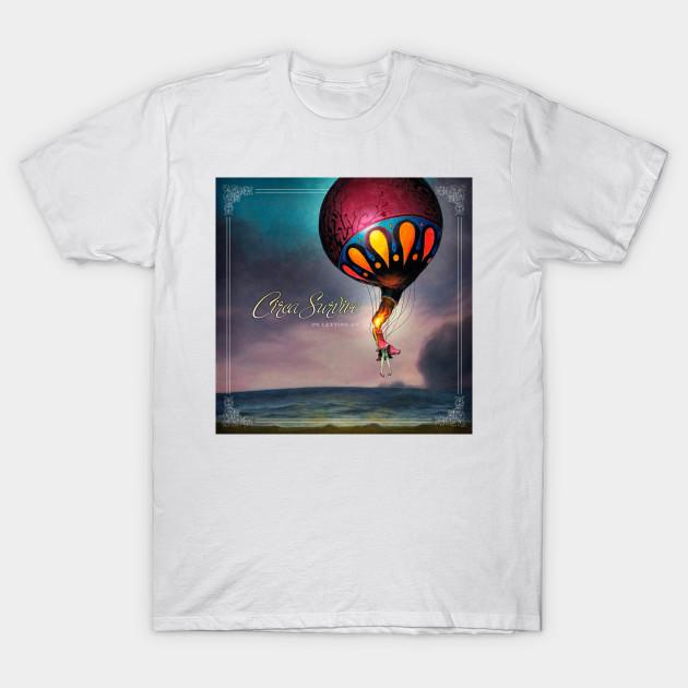 

Men Black Print T-shirt Circa Survive On Letting Go No-Cut Transfer Paper Print Cotton Tshirt S білий