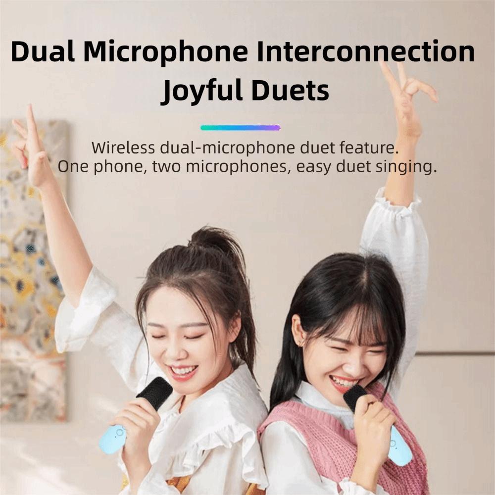 3.5mm Earphone Mini Karaoke Machine Portable Wireless Sound Microphone Set  Parties