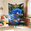 Blanket Cute Cartoon Sonic Anime Theme Throw Blanket Flannel Blanket Best Gifts for Boys for Living Room Car Camping Soft